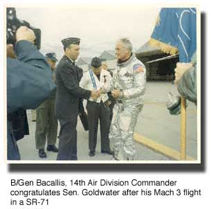 B/Gen. Bacallis congatulates Sen. Goldwater