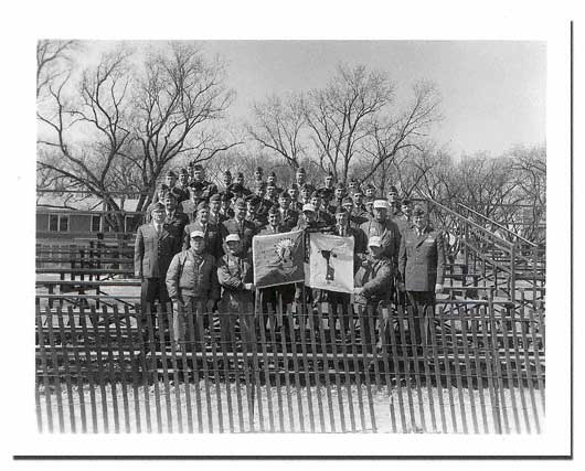 SAC MSET Group photograph @ Offutt AFB, NE w/both captured unit flags